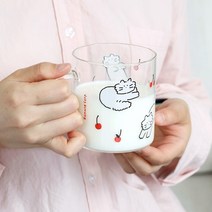 브런치브라더 글라스컵 ver.3, 체리캣, 1개