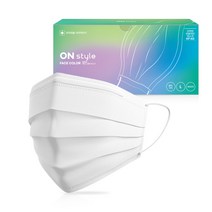 온스타일 평면 더착한 비말차단마스크(KF-AD) 대형 화이트 50매, KFAD 식약처허가 1BOX 50매(화이트)