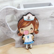 플레이우드 마린걸 (톨페인팅) 반제품 diy 인테리어 소품 무도색 꾸미기 공예 우드, 마린걸 (톨페인팅) -B33-0008