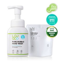 루아코 퓨어버블 핸드워시 300ml (본품1+리필1) 유아 손세정제, 단품