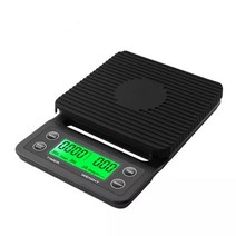 커피 베이킹 카페 바리스타 정밀 저울 고 디지털 전자 측정 도구 주방 드립 타이머, 갈색 5kg 0.1g