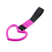 견인볼마운트 견인볼 견인고리 dk마린 갤로퍼견인고리 견인봉 견인볼커버 견인볼마운트 견인바볼 최신 색상 나일론 자동차 견인 스트랩 하트 jdm 레이싱 기차 버스 핸들 핸드 스트랩, 블랙 1