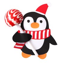 야미데코 크리스마스 D31 펭귄사탕페이퍼 5개 포장데코스티커