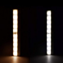 LED 스틱형 무선 센서등 충전식 붙이는 무드등 취침등, 주야겸용2배밝은300mm(전구색)