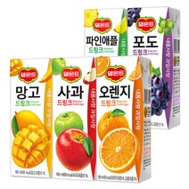 델몬트 드링크팩 5가지 190ml 16팩 오렌지 사과 망고 포도 파인애플, 사과 190ml x 16팩