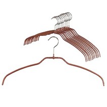 Mawa Reston Lloyd Silhouette 울트라 씬 시리즈 미끄럼 방지 공간 절약 셔츠 행거 스타일 42/FT 24개 팩 블랙 24피스, Pack of 180, Copper