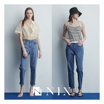 [닉스] () NIX 데님워싱 크롭 테이퍼드핏 여성 썸머 팬츠 2종