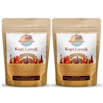 몽키 비즈니스 커피 와일드 코피 루왁 커피 그라운드 빈 인도네시아산 50g(1.75oz) x2 Wild Kopi Luwak Coffee Ground Beans Ethical, 50g, 2개