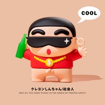 [제이콥007] COOL 힙합 잠옷 짱구 에어팟 1세대 2세대 케이스 + 철가루방지스티커, COOL 힙합 짱구