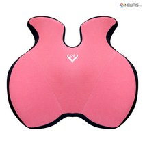 리드탑 메모리폼 의자 허리받침 사무실 등받이 쿠션, 핑크