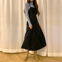 스티치 스웨이드 롱롱 원피스