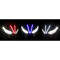 야마하 XMAX300 튜닝 프론트 어퍼 V-LED 헤드라이트 LED 전년식 사용가능, 레드