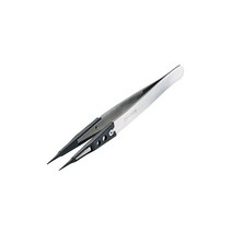 호잔(HOZAN) ESD 칩 핀셋 정전기 대책 선단 폭 0.4mm 전체 길이 125mm 본체 재질 : 스테인리스 팁 : PEK P-641-S