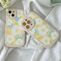 비기닝 플라워 패턴 유화 아이폰 케이스