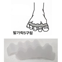 패디큐어 환기 발가락 발땀 통풍 가이드 링 2P 바른자세, 1개