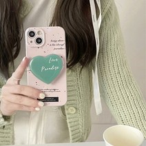 폰로드 아이폰 케이스 잉크패턴 하트 스마트톡 거치대 카메라보호 충격흡수 심플 슬림 12 12프로 12프로맥스 아이폰케이스