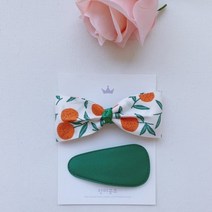장미공주 여아 유아동 봄날 리본 똑딱핀 집게핀 2개세트