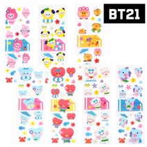 방탄 BT21 최애 캐릭터 스티커 덕후 다꾸 폴꾸 2개, 치미