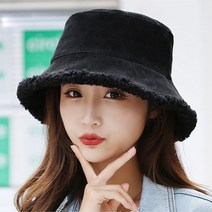 로로스키니 여성 벙거지모자 여자 겨울 양털 모자 버킷햇 방한 니트 뽀글이 털 방한모
