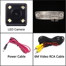 주차라인 룸미러현대 엘란트라 XD 소나타 NF 후면보기 카메라 백업 역방향 자동차 주차 CCD 야간 비전, 04 4 LED