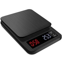 계근대 스마트 커피 저울 주방 음식 저울 타이머가있는 디지털 전자 저울 정밀 보석 저울 미니 가정용 저울, 스마트 스케일, 5kg-0.1g