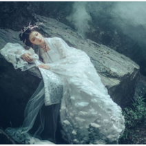 HL 중국 한푸 하늘에서 내려온 선녀 전통 의상 세트 고대 사극 무용 연극 뮤지컬