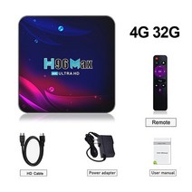 미디어박스 미디소프트 영상재생 미디어플레이어 H96Max V11 안드로이드 스마트 TV 박스 4G 32GB 64GB HD, 02 4G 32G_04 Au 플러그