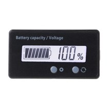 납산 배터리 LCD 산성 납 리튬 배터리 용량 표시기 전압계 오토바이 스쿠터 12V, 한개옵션0