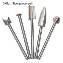 공구 5pcs 목공 조각 고속 강철 드릴 비트 나무 연삭 조각 밀링 커터 도구 전문 손 도구 세트, CHINA, 3x8cm 5pcs