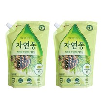 자연퐁 찌든때 걱정없는 솔잎 주방세제 리필형 1.1L, 2개