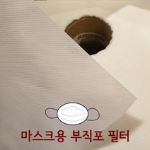 마스크용 부직포 필터 원단 100cm X 90cm 1마 40g 국내산, 화이트