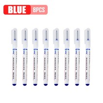 플라즈마절단기 프라즈마절단기 긴 머리 마커 펜 개대 다목적 욕실 목공 장식 깊은 구멍, 8pcs-블루