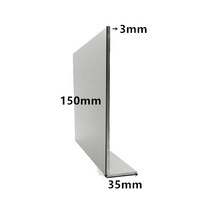 6063 직각 알루미늄 L자형 합금 테두리 삼각형 프로파일 장식 재료 35x150mm 두께 3mm, Custom length, thick 3mm