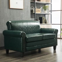 빈티지 엔틱쇼파 3인 거실 4인용 엔틱소파 복고풍 유럽식 인더스트리얼 스타일 소파 싱글 더블 인 레스토랑 바 클리어 커피숍 원목 아메리칸 스타일의 의류 매장, C.세 명의 사람들, F.짙은 녹색