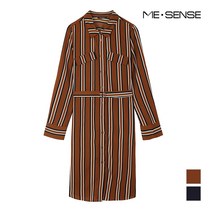 미센스 [미센스] 세로 스트라이프 셔츠 원피스_MA99OPM205A