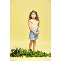 [리틀스텔라] (FSOMCBV905M) 브이넥 셔링 블라우스