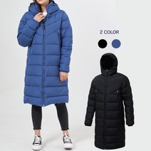 에어볼 웰론 사선 롱패딩 벤치 코트 남여공용 블랙 다크블루 85~115