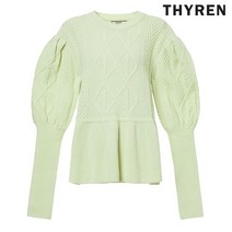 티렌 퍼프소매 니트 풀오버 L204PWKB01