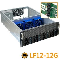 산업용 ZhenLoong 핫스왑 HDD SAS SATA 19 인치 랙 서버 섀시 스토리지 8 PCI 슬롯 케이스 이중화 1 800W 4U 12 베이 마운트, [01] LF12-12G, 01 LF12-12G