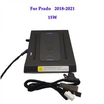 Prado 2018-2021 액세서리 자동차 무선 충전기 전화 배터리 빠른 충전 15W 10W, PRADO 2020