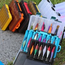 루어 양면 태클박스 하드베이트 에기 미노우 케이스, 17 투명