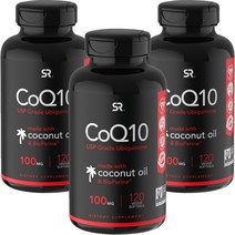 스포츠리서치 CoQ10 100mg 베지 소프트젤, 120개입, 3개