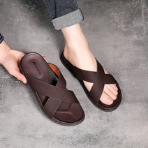 인디언 남성 여름 슬리퍼 엑스크로스 가죽슬리퍼 2314