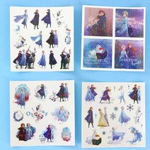 TTW5D21A0 아동미술학원 생일 나만의만들기 예쁜 일러스트 디자인 데코 문구 어린이 주문 단체 그림 다이어리꾸미기 왕국 글자제작 종류 꾸미기 셀프 플래너 다이어리 카드 그래픽 선물 글씨 캐릭터 겨울 스티커 보호, 2.겨울왕국2_포레스트