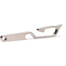 Lithe Goods USA MADE Titanium Hook Belt Clip Bottle Opener Prybar keychain TSA compliant, Raw
