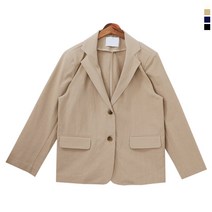 티데일리 멜론 린넨 싱글 자켓 여성용 스탠다드 루즈핏 재킷 (3color)