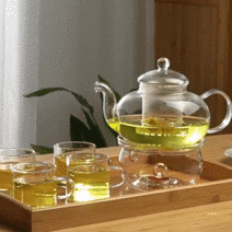 투명한 내열유리 꽃차 티포트 230ml/400ml/500ml//700ml/1000ml, 티포트(1000ml)