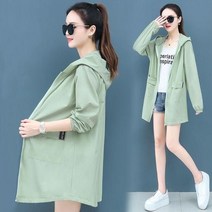 L.ONLIN SHOP여자 바람막이 점퍼 후드 캐주얼 여름 오버핏 pea27 여성자켓 바람막이 자켓 바버 여성가디건 트렌치코트
