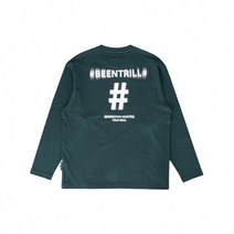 SHAKE 해시태그 롱슬리브 티셔츠(다크그린)