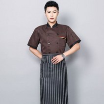 요리사 재킷 헤드 유니폼 레스토랑 호텔 주방 요리 옷 케이터링 푸드 서비스 셔츠 앞치마 HatBakery, coffee jacket apron_XXL